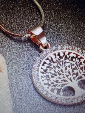 Exquisite Tree of Life ROSE-GOLDEN pendant&necklace, etc. brand new